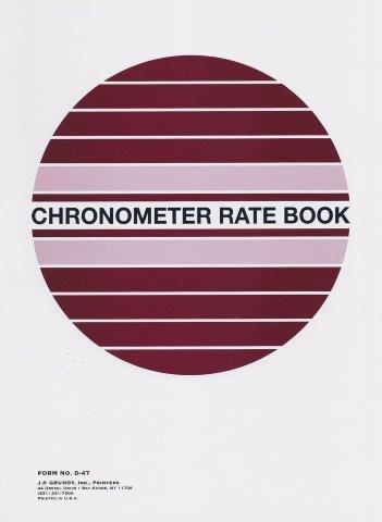 Chronometer Rate Book
