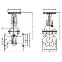 PN10 - 16 - 25 - Cast Steel Gate Valve - Size 125
