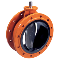 Series EVFS Double Flanged Short Butterfly Valve, DN65, PN16, Lever Operated
