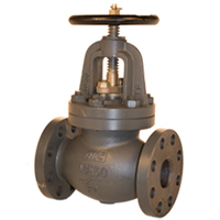 16K Cast Iron SDNR Globe Valve Bronze Trim - 50