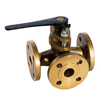 5K Bronze Cocks Valve - 3 Way - L Type - 32