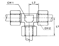 Steel Pipe Tee - Length - 35.0 mm