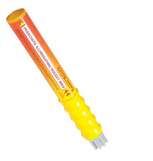 RED PARACHUTE  SIGNAL ROCKET  MK8A PAINS WESSEX, 9506720 - SOLAS/MED/USCG