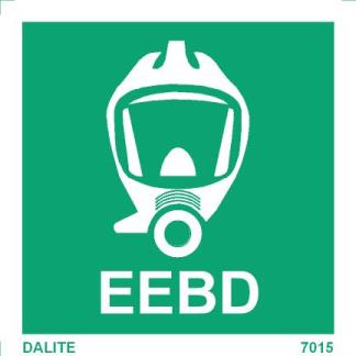 EEBD SIGN 6"X6" PHOTOLUMINESCENT MTRL