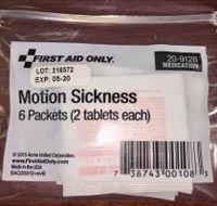 ANTI SEASICKNESS TABLETS 12-PACK