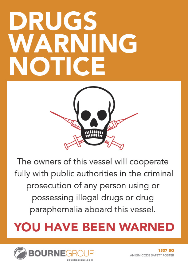 Drugs Warning Notice 200mm x 300mm