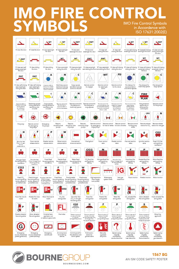 IMO Fire Control Symbols 300mm x 457mm