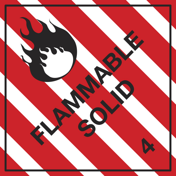 Flammable Solid (4) 250mm x 250mm