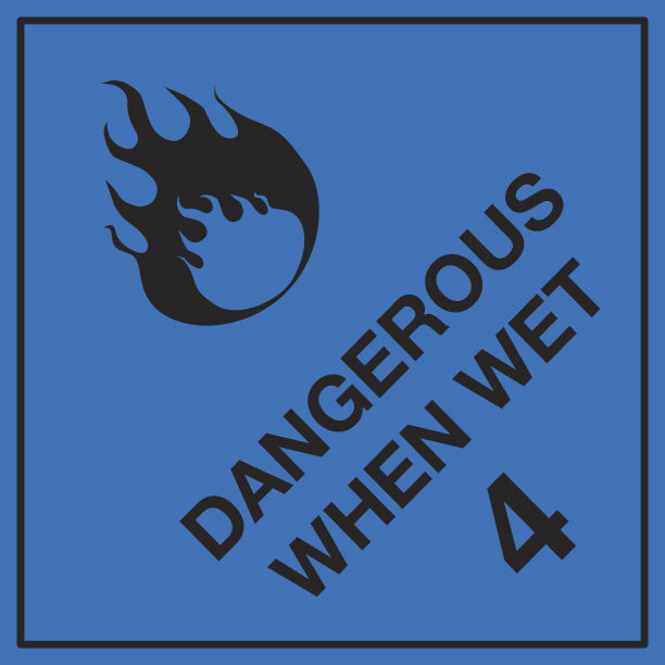 Dangerous when wet (4) 250mm x 250mm