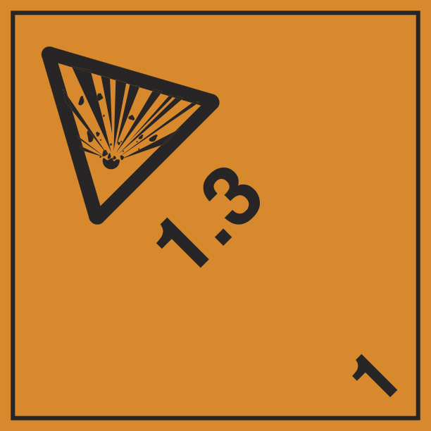 Hazard Diamond 1.3 (1) 250mm x 250mm