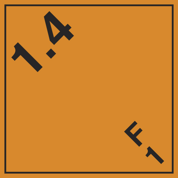 Hazard Diamond 1.4 (F1) 250mm x 250mm