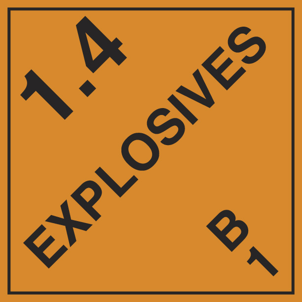 Explosives 1.4 (B1) 250mm x 250mm
