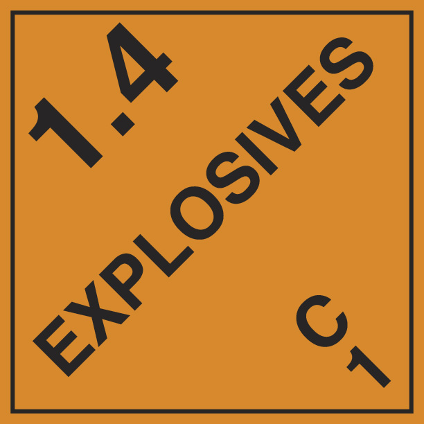 Explosives 1.4 (C1) 250mm x 250mm