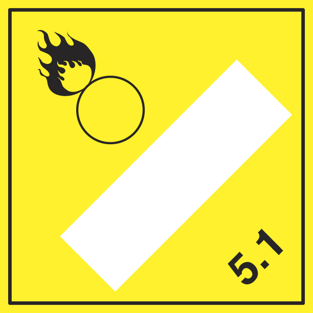 Hazard Diamond (5.1) 250mm x 250mm