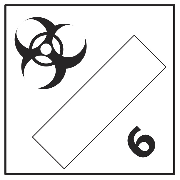 Hazard Diamond (6) 250mm x 250mm