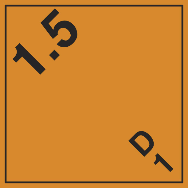 Hazard Diamond 1.5 (D1) 250mm x 250mm