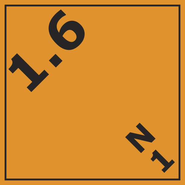 Hazard Diamond 1.6 (N1) 250mm x 250mm