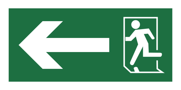 Running Man, Left (10 per pack) 150mm x 75mm