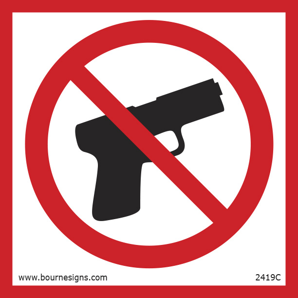 No Guns 150mm x 150mm
