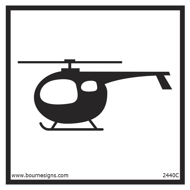 Helicopter 150mm x 150mm