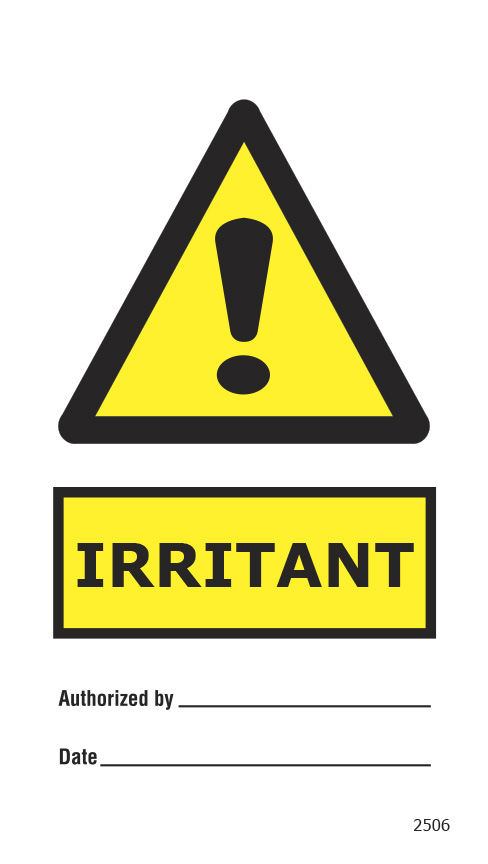 Irritant (10 per pack) 75mm x 150mm