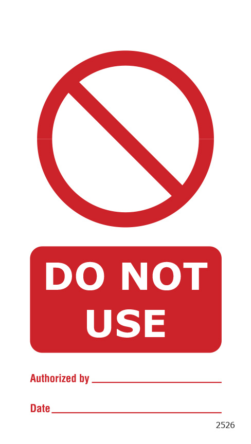 Do Not Use (10 per pack) 75mm x 150mm