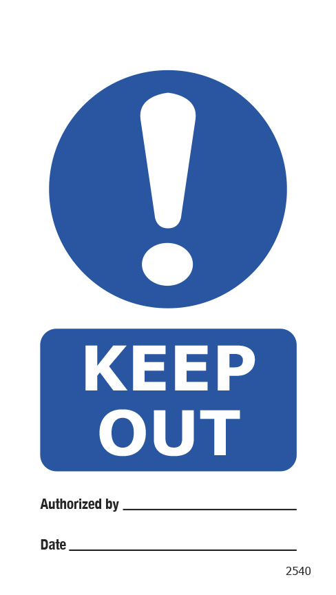 Keep Out (10 per pack) 75mm x 150mm