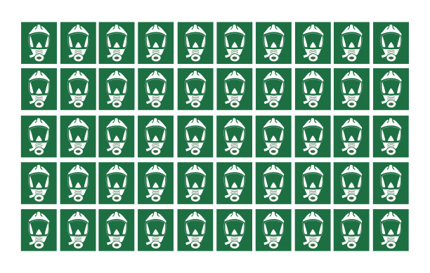 EEBD Pictograms (Sheet of 50) 100mm x 60mm