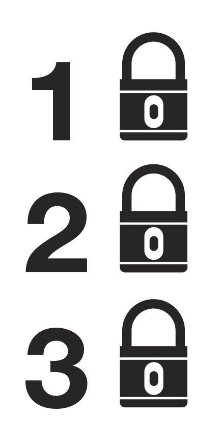 ISPS Locks (closed, closed, closed) 25mm x 50mm