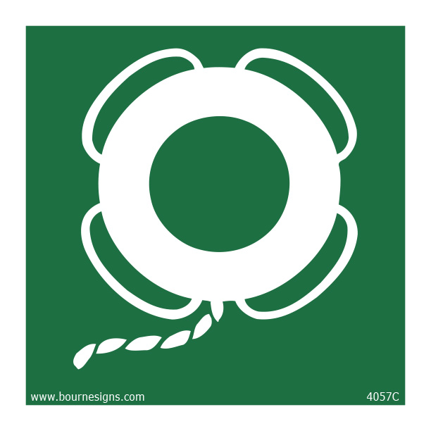 Lifebuoy with Line 150mm x 150mm