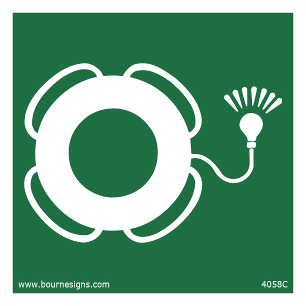 Lifebuoy with Light 150mm x 150mm