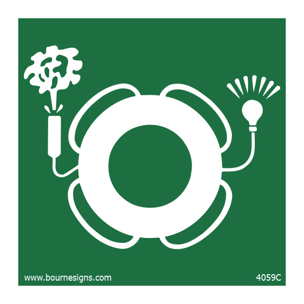 Lifebuoy with Light and Smoke 150mm x 150mm