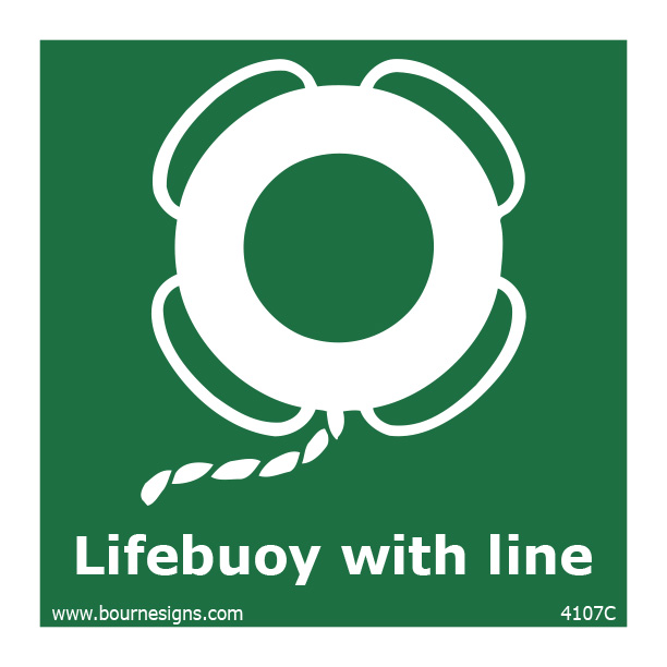 Lifebuoy with Line 150mm x 150mm