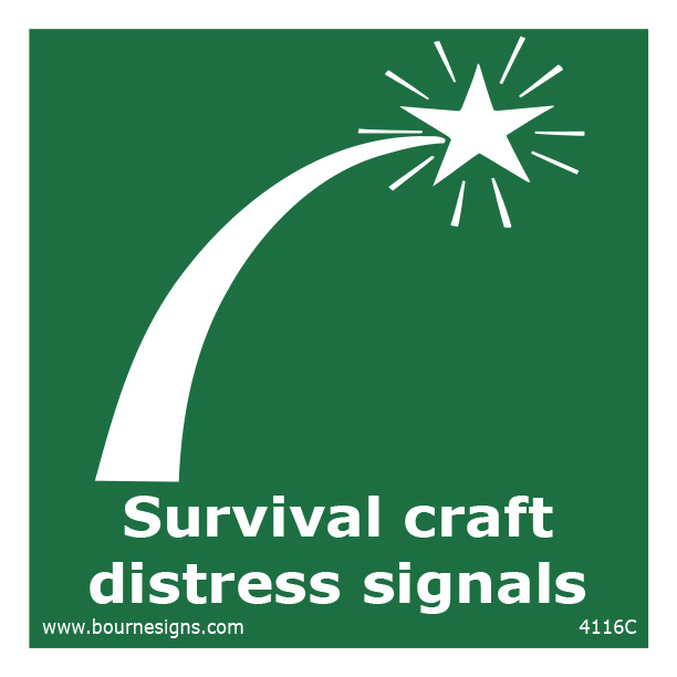 Survival Craft Distress Signals 150mm x 150mm