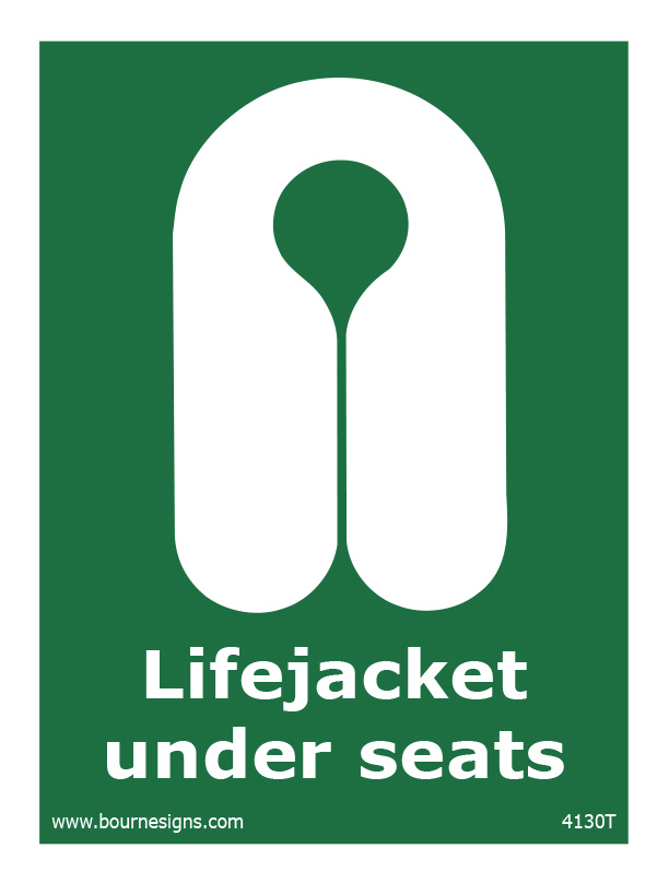 Lifejacket under seats 150mm x 200mm
