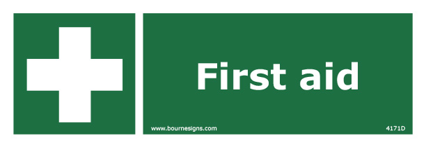 First Aid 300mm x 100mm