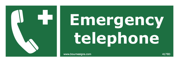 Emergency Telephone 300mm x 100mm