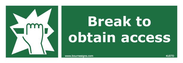 Break to obtain access 300mm x 100mm