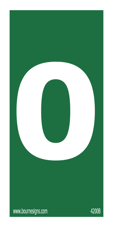 Number 0 75mm x 150mm