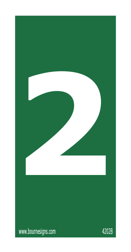 Number 2 75mm x 150mm