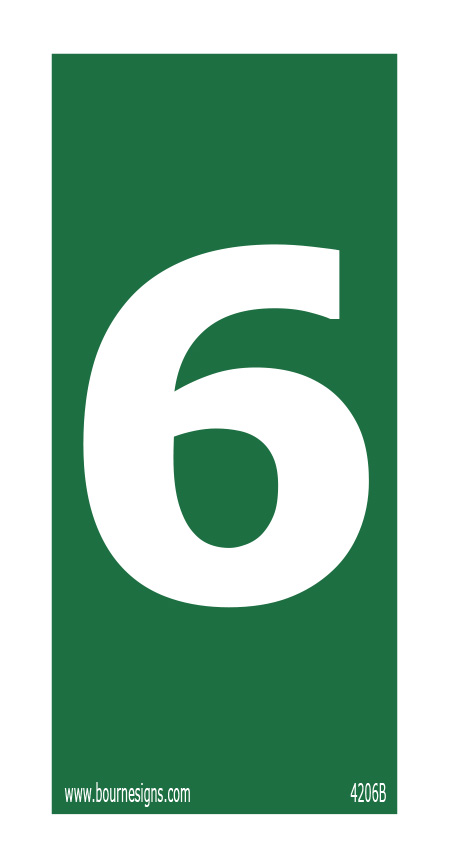 Number 6 75mm x 150mm