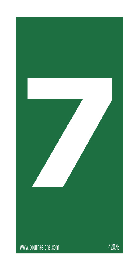 Number 7 75mm x 150mm