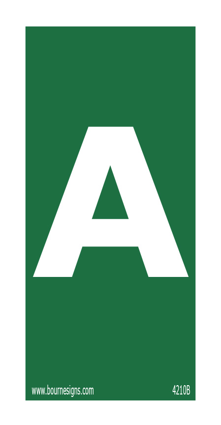 Letter A 75mm x 150mm