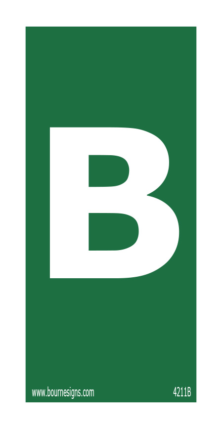 Letter B 75mm x 150mm