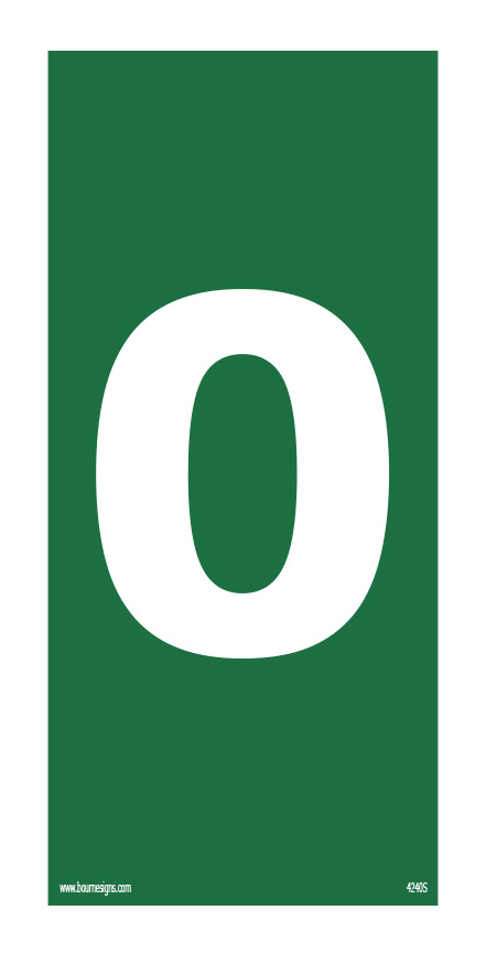 Number 0 150mm x 300mm