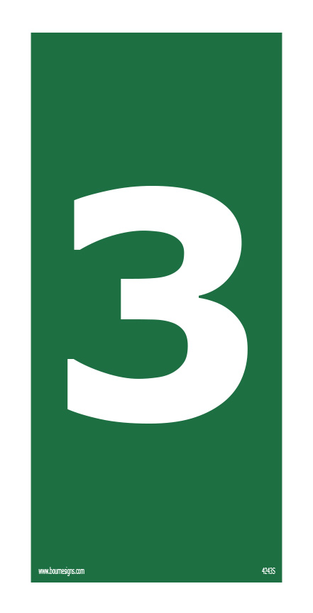 Number 3 150mm x 300mm