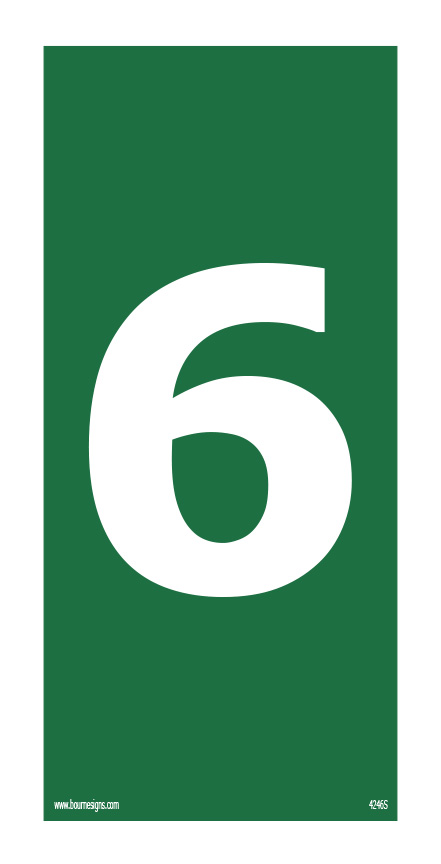 Number 6 150mm x 300mm