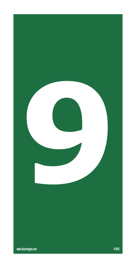 Number 9 150mm x 300mm