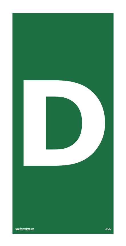 Letter D 150mm x 300mm