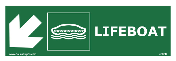 Lifeboat (Left and Diagonal Down) 300mm x 100mm